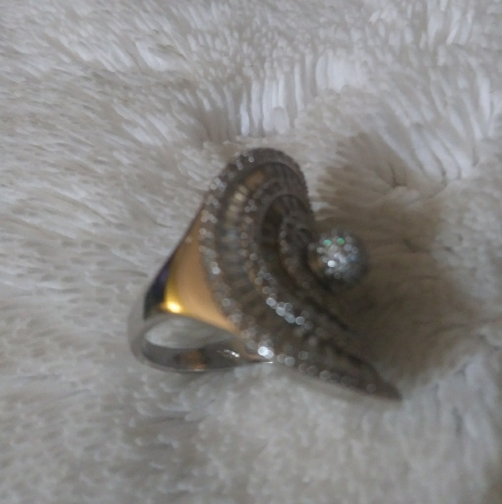 🚫SOLD🚫 RNatural White Sapphire 925 Silver Ring❤ - Picture 6 of 8